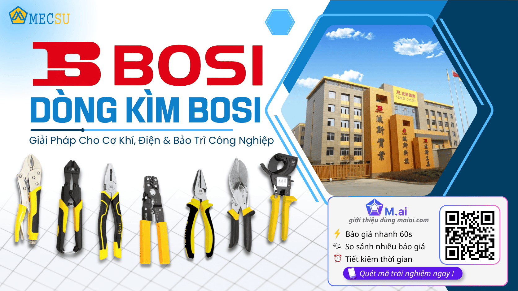 Các Dòng Kìm BOSI Phổ Biến: Cách Chọn Phù Hợp Cho Từng Nhu Cầu